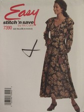 Amazing OOP McCALLS 7390 Misses Flared Princess Dress PATTERN 16-18-20-22 UC