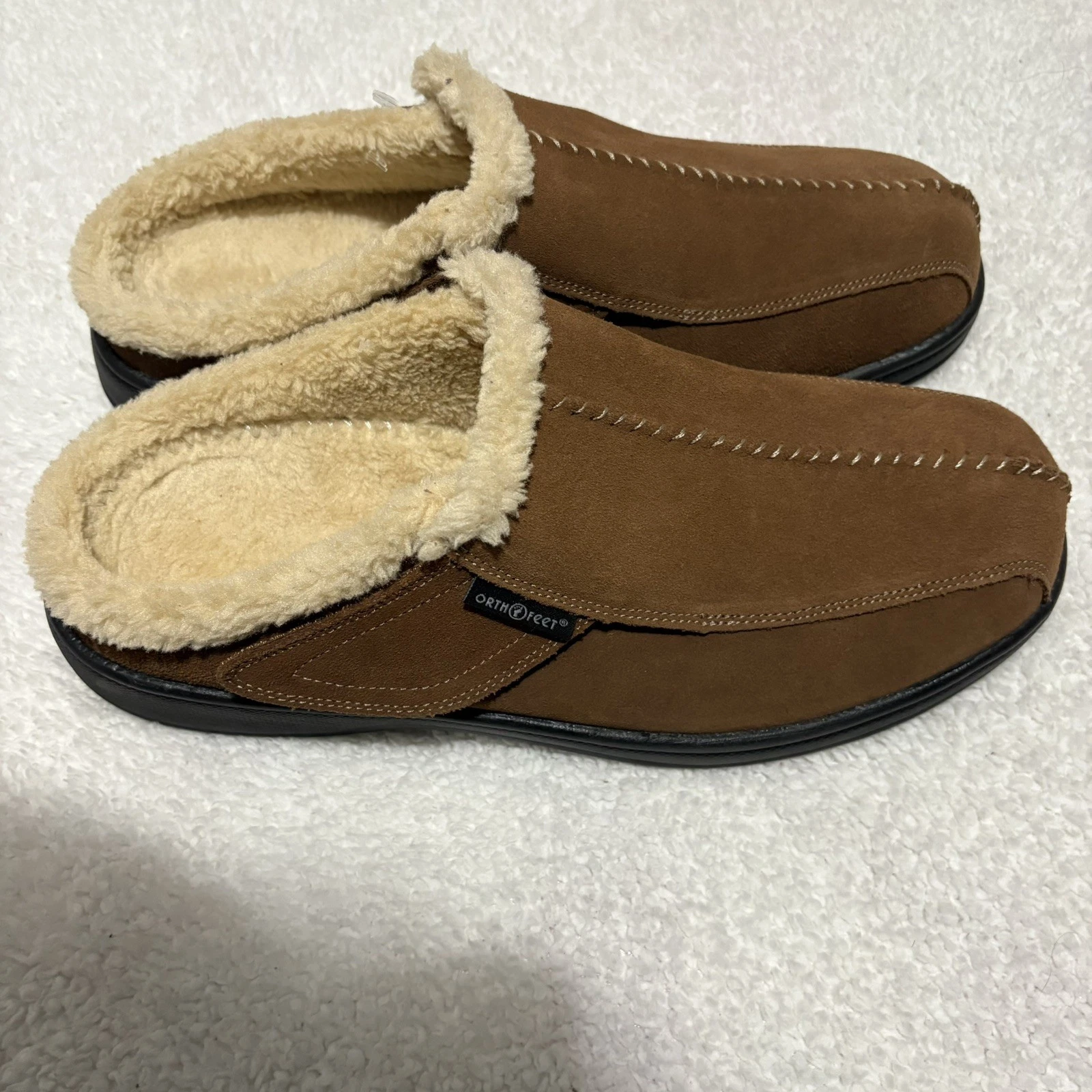 Orthofeet Asheville Slippers Mens Size 12 Brown Suede Lined Slip On Shoes
Opens in a new window or t