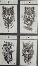 4 Sheets Premium Quality Middle Half Arm Temporary Tattoos For Men  Women 46