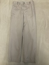 Lands End 14 Boys Pants Tan Khakis Adjustable Waist