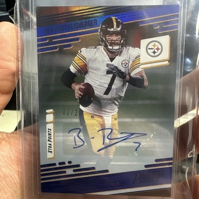 2021 Panini Prestige Ben Roethlisberger Blue Auto /20 #1/20 Signatures Steelers
