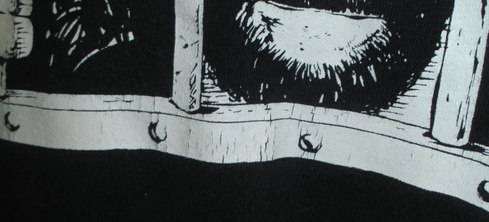 WCW nWo Macho Man Randy Savage Caged Madness Graphic Men's Black Shirt L VTG 90s - Image 4 of 4