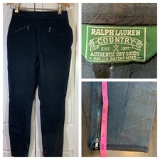 Ralph Lauren Country Vintage Stirrup Pants Size 10 Zip Pockets Equestrian Preppy
