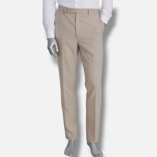 Calvin Klein Men's Beige Slim-Fit Solid Dress Pants Size 36W x 32L