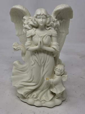PartyLite Engel mit Kinder Engel einzelner Kerzenhalter 20 cm hoch