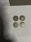 4 Barber 1/2 Dollars