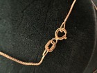 14k yellow gold box chain with diamond charm  — photo 2