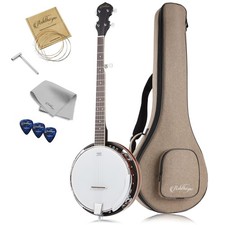 5-String Banjo, Left Handed w/ Closed Back, Mahogany Resonator, Geared 5th Tuner