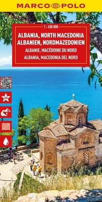 Albania, North Macedonia Marco Polo Map Folded by Marco Polo