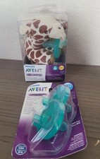 Philips Baby Avent Soothie Snuggle W Pacifier Giraffe Plush Toy 0M - 2 xtra Paci