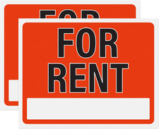 For Rent Sign 14X11, Plastic Sign for Home, Office, Rental, Commercial Propety,