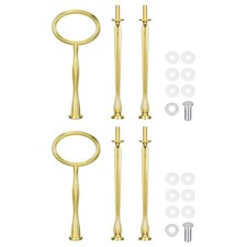 2 Set 3-Tier Cupcake Stand Hardware Fittings for Cake Stand Oval Gold