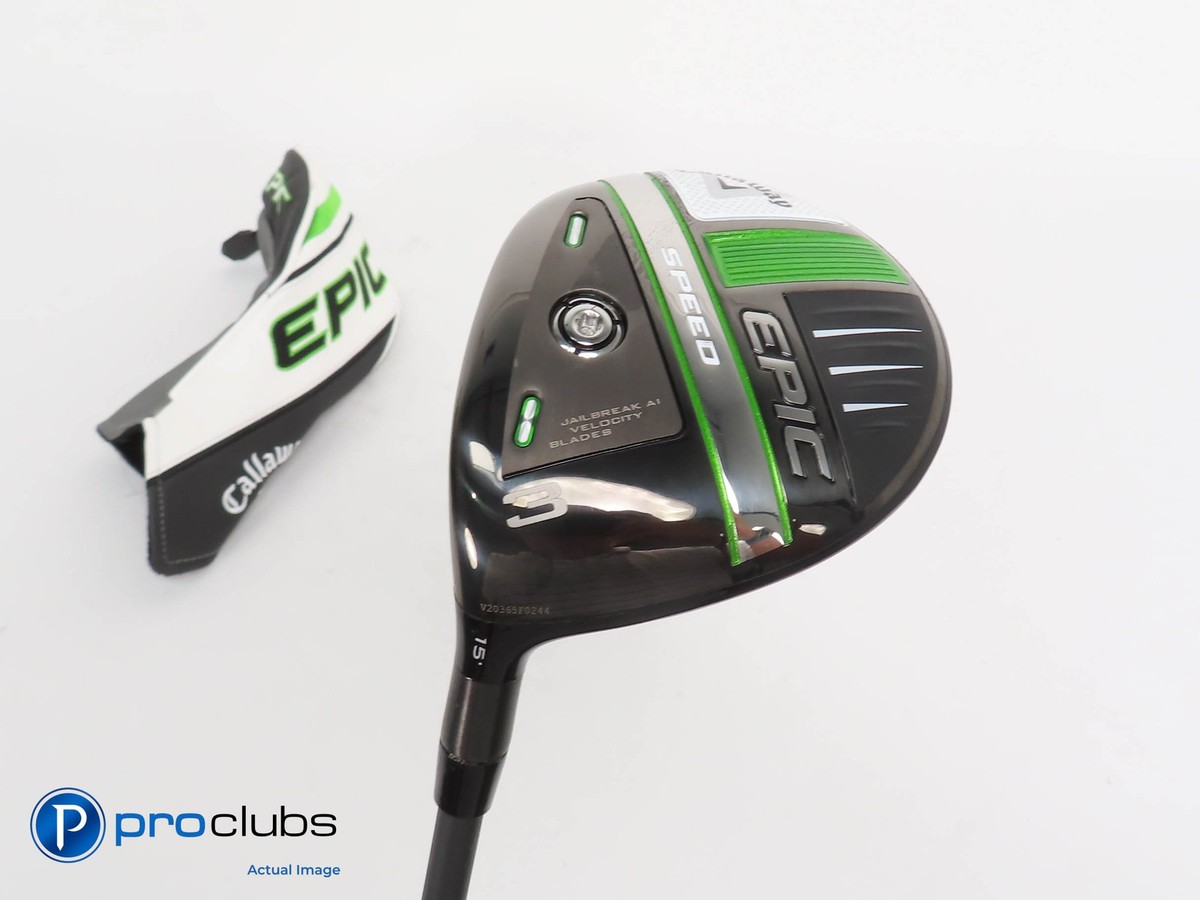 Left Handed Callaway Epic Speed 15* 3 Wood HZRDUS Smoke