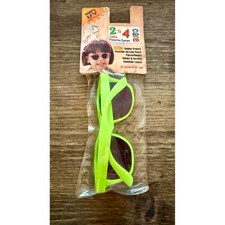 i care Toddler Sunglasses 2-4 New Neon Green Flexible Rubber UV Protection