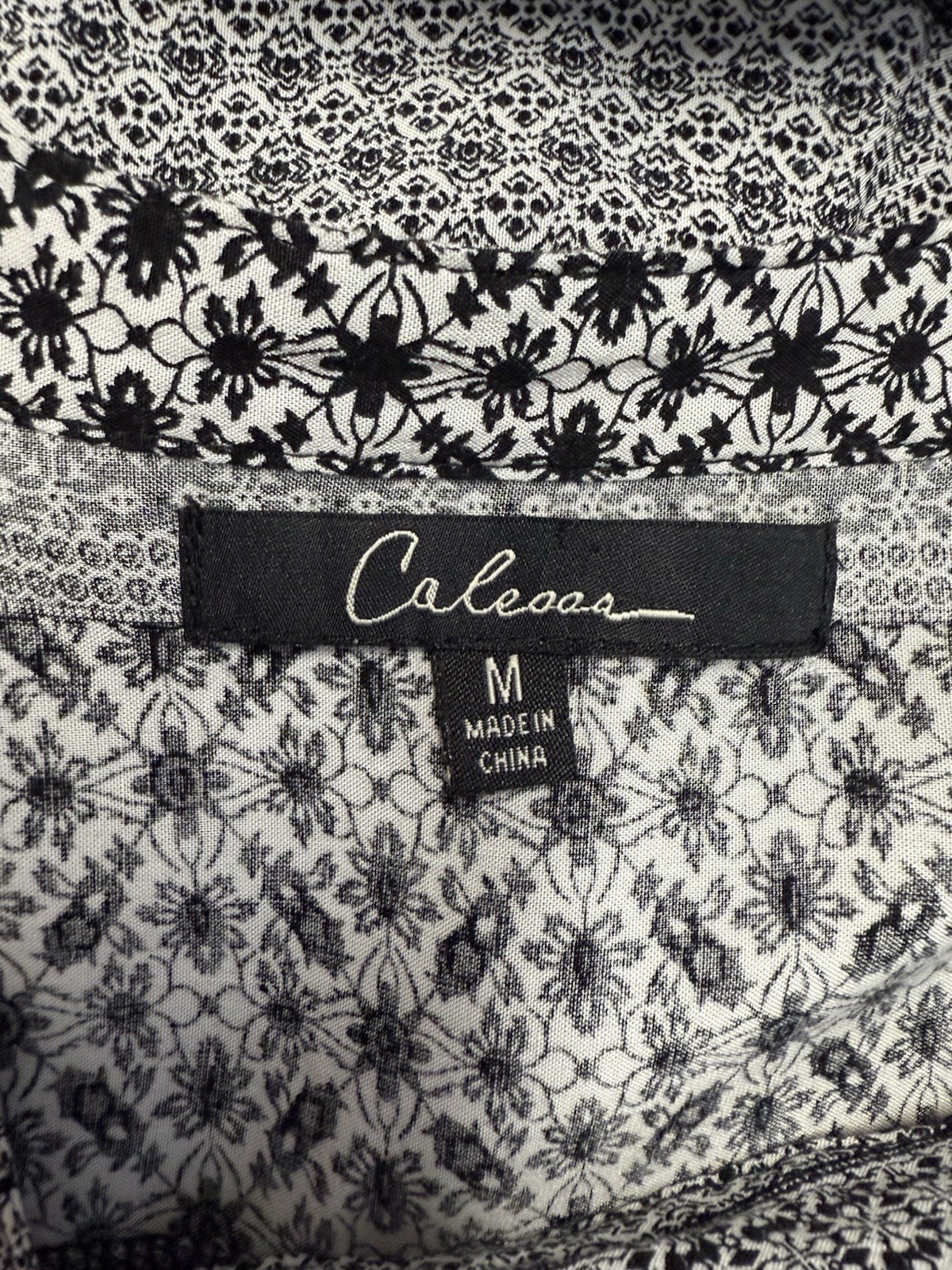Calessa Medium 8/10 Button Up Colorblock Paisley … - image 7