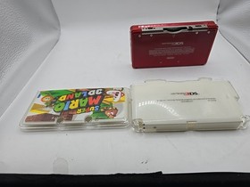 Nintendo 3DS Flame Red with 5 Pens And Case - Tested And Works No Adapter