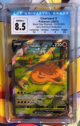 Pokémon CGC 8.5 Charizard V Promo From Ultra Premium Collection - SWSH260