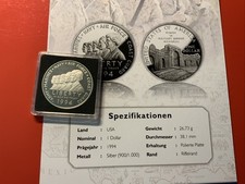 USA 1 Dollar 1994 Silber PP - Women in Military Service Gedenkstätte (7)
