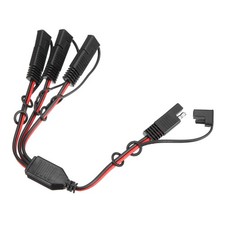 SAE Y Splitter Cable 18AWG Extension Cord 1 to 3 SAE Connector 0.8 ft with Caps