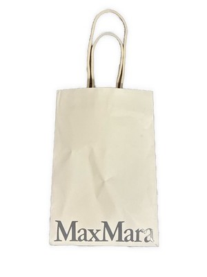 Max Mara White Gray Paper Shopping Bag