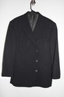 SOLID BLACK BERNINI STRETCH WOOL SPORT COAT sz 42S suit jacket MADE in ITALY
