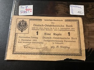 DOA 25b/ DEUTSCH OSTAFRIKANISCHE BANK 1 Rupie 01.12.1915 Serie J