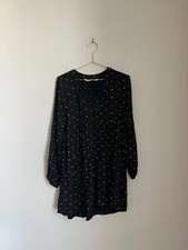 Zara Women's Swiss Dotted Mini Dress in Anthracite (Charcoal) Size XS