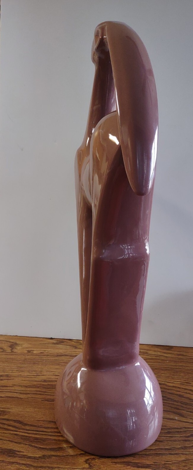 Royal Haeger ,Mauve, pink 21'' Gazelle/ Antelope Statue Mid Century Art Deco