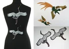 Exotic Colourful Birds , Heron ,  Embroidered Iron on  Sew On Patches  motifs