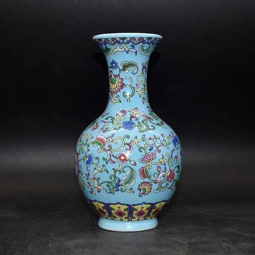 Qing Dynasty Enamel Pattern Appreciation Vase China Jingdezhen Porcelain - Picture 4 of 8