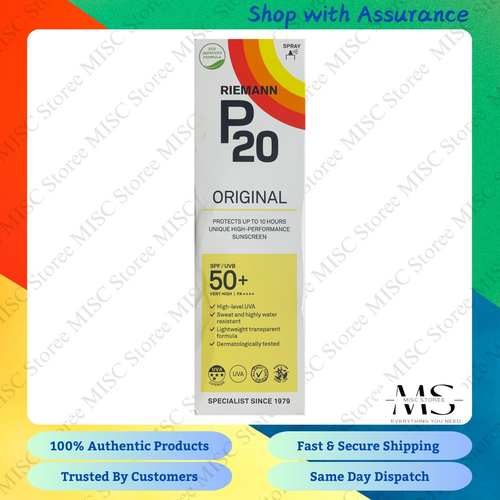 Riemann P20 Original SPF50+ 85ml Spray - UVA High Sun Protection - Brand New