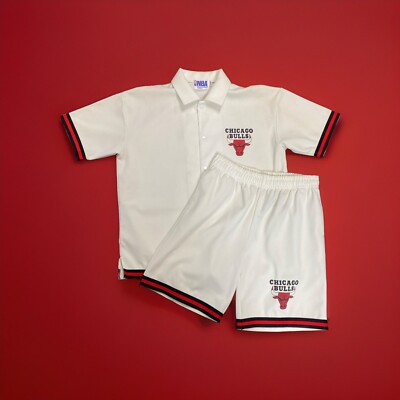 Vintage 80 s Chicago Bulls NBA Warmup Jacket And Shorts Size Large Rare