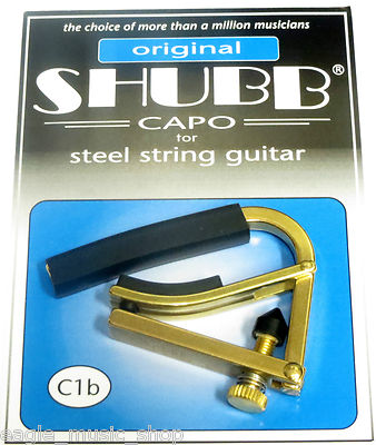 Shubb C1b (Messing) Akustikgitarre Stahlsaiten Capo