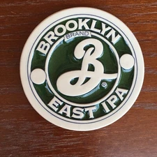 Brooklyn Brewery East IPA American Clay Stone Coaster Craft Beer Green White