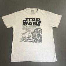 Star Wars Gray T-Shirt Mens Size L Large Original Trilogy Fifth Sun Darth Vader