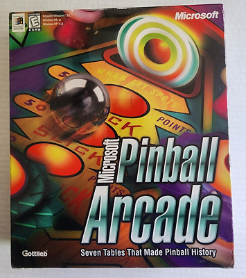 Microsoft Pinball Arcade, 1998, Big Box, New & Factory Sealed, US Retail Edition