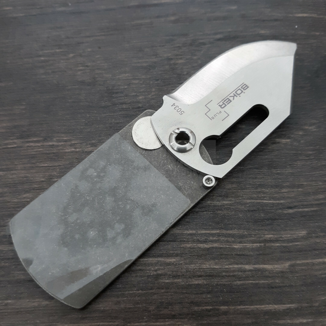 Boker Plus KTK Dog Tag Neck Knife 1 ¾ 440C Stainless Steel Blade Titanium Handle eBay