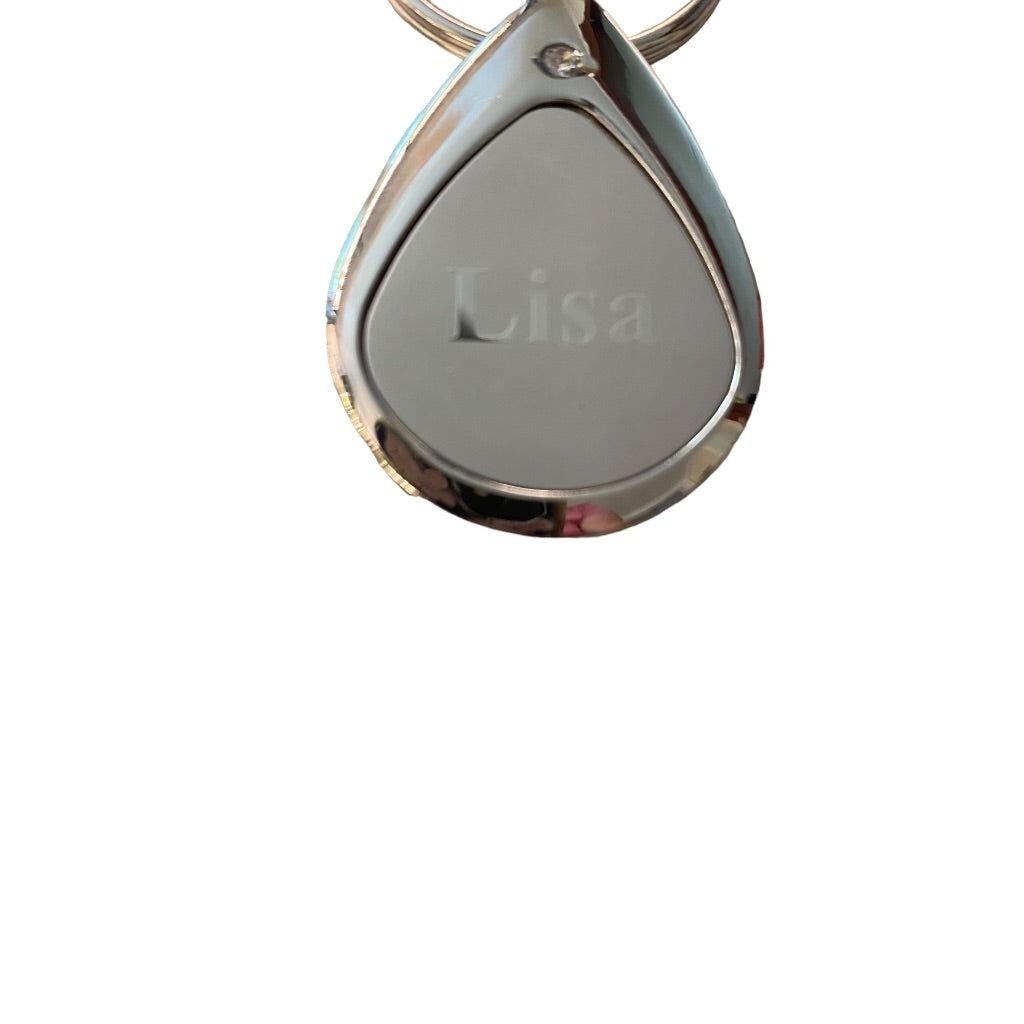 Silvertone Personalized Keychain Key Ring "Lisa" … - image 9