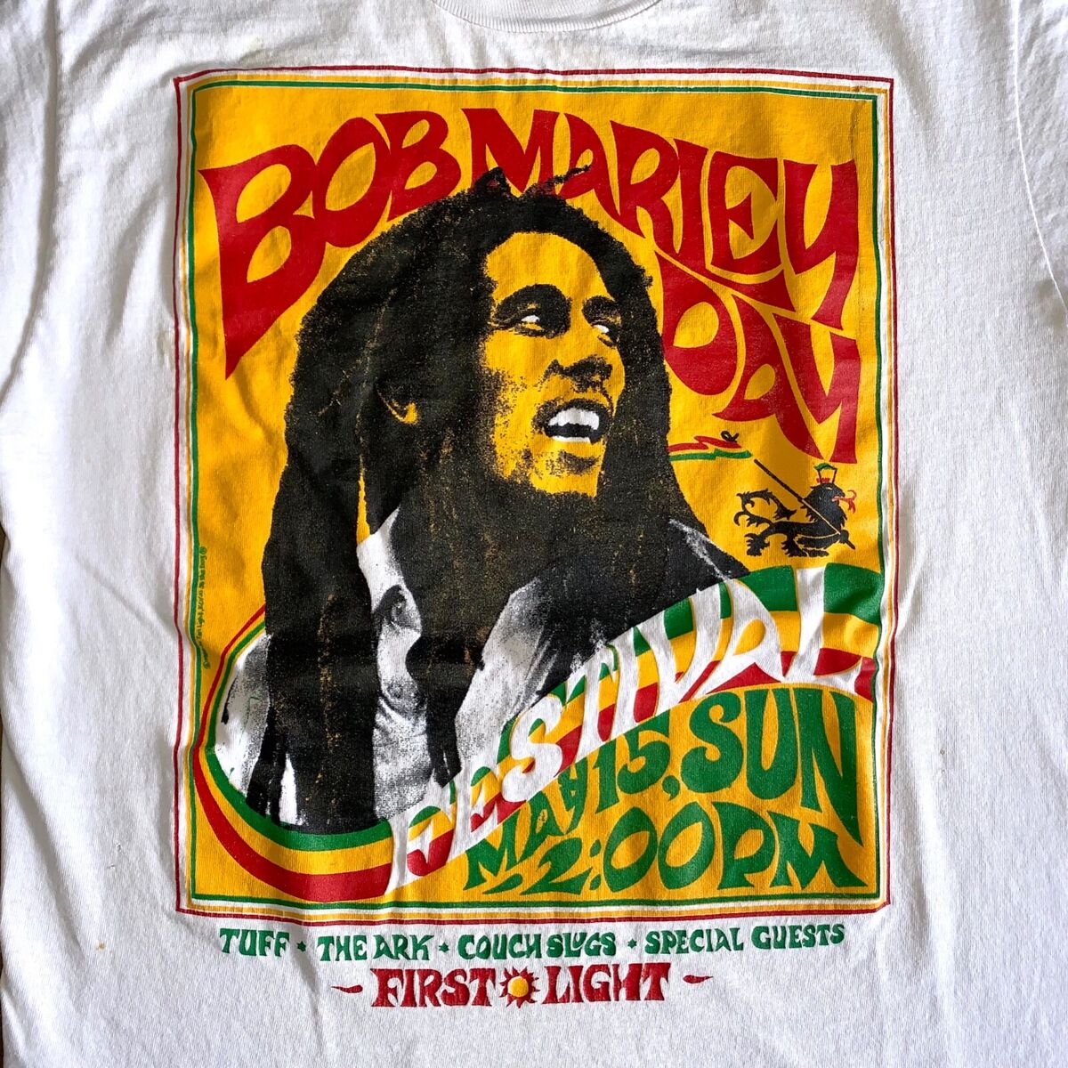 1988 VINTAGE 80s BOB MARLEY DAY REGGAE FESTIVAL T-SHIRT MEN 1988 VINTAGE 80s BOB MARLEY DAY REGGAE FESTIVAL T-SHIRT MEN