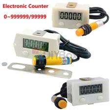 Electronic Counter Digital 0~999999/99999 Industrial Magnetic Inductive Counter