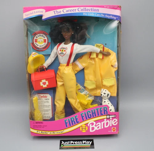 VTG 1994 Mattel Barbie Career Collection African American Fire Fighter Sealed
