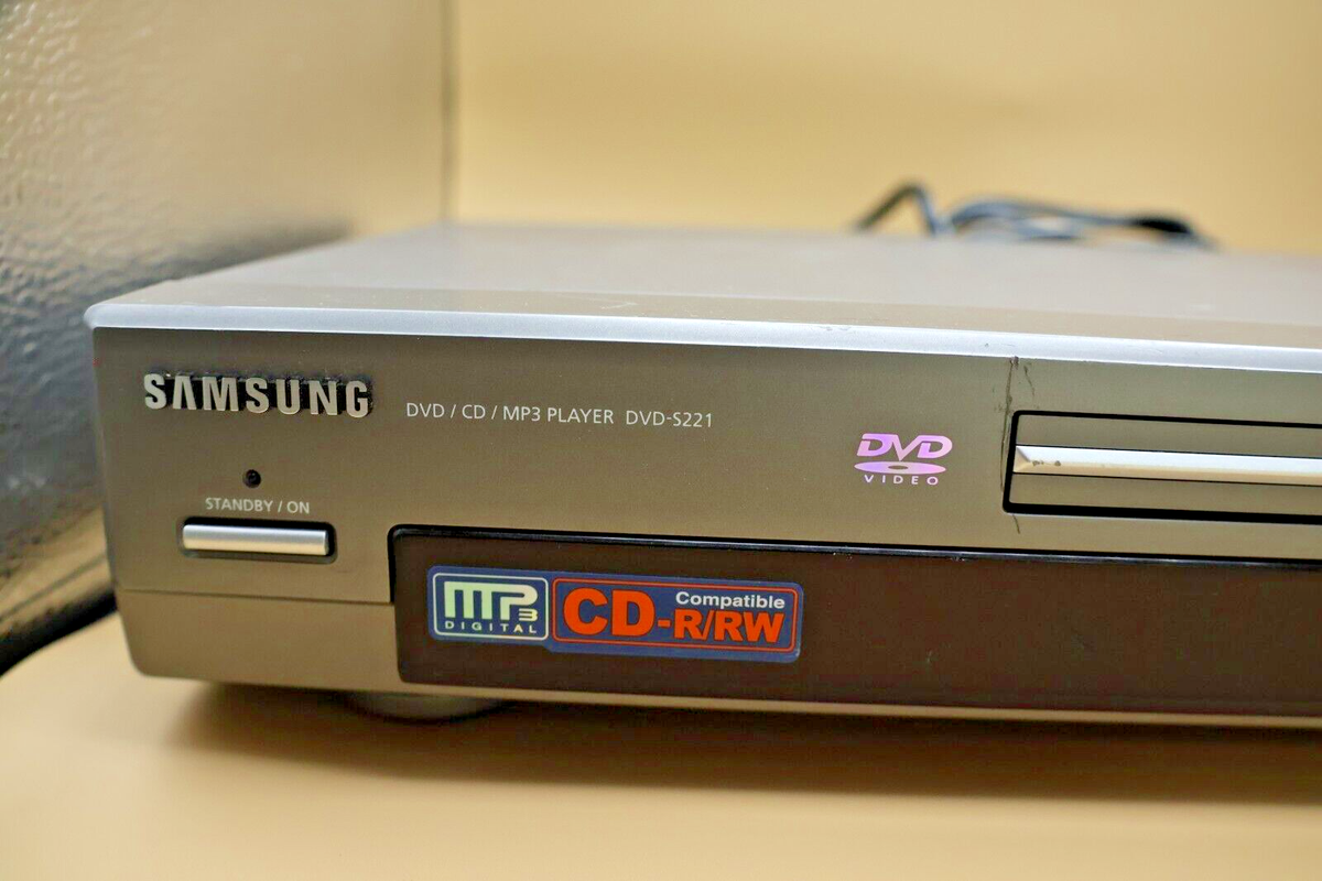 Samsung DVD CD MP3 Player DVD-S221 Silver w/ Remote Vintage | eBay