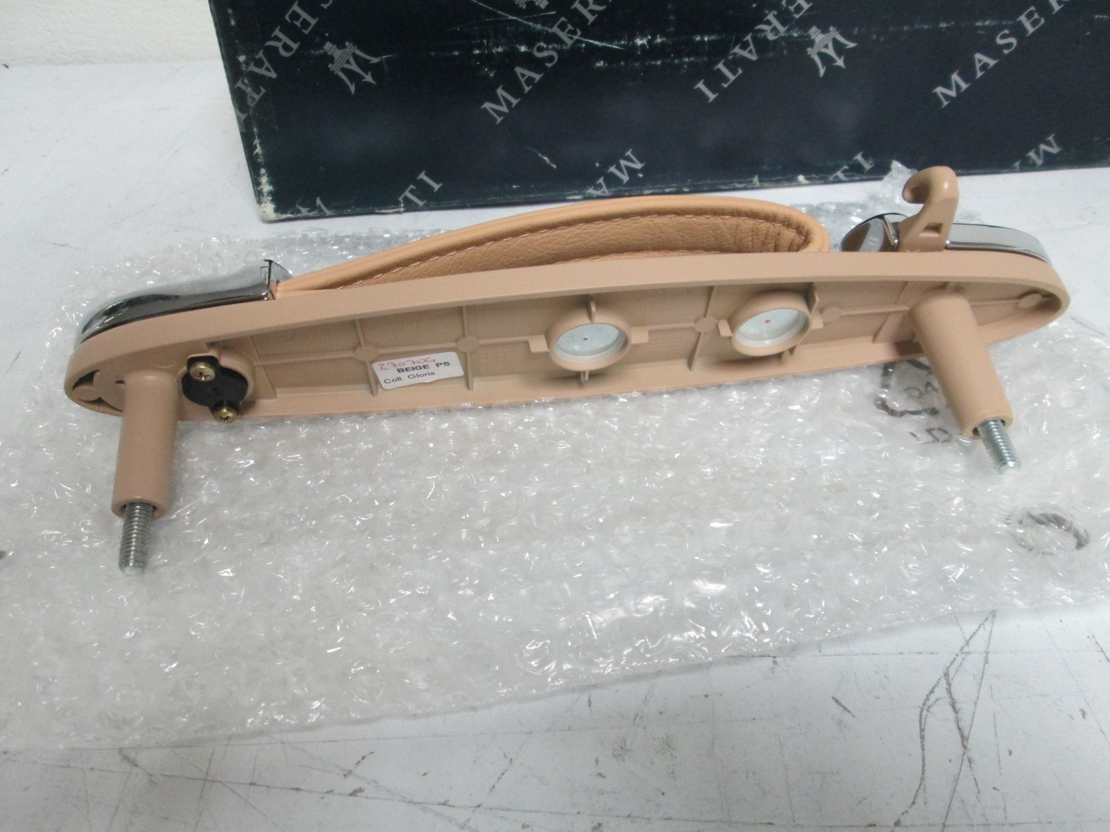 Maserati LH Rear Interior Door Handle Beige New # 67984130
