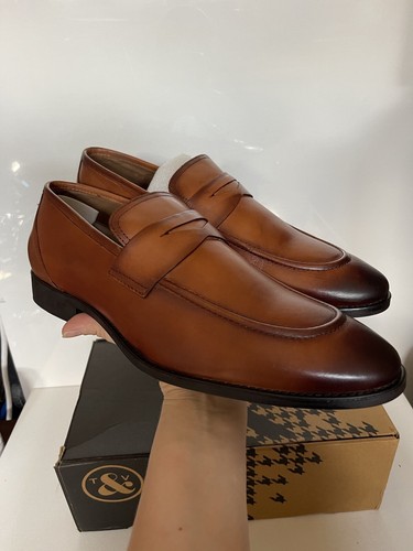 Thomas & Vine Bishop Leather Penny Loafers in Brown Size 13 New in the Box - Picture 9 of 12