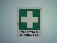 Cartello segnaletica cantiere sicurezza Cassetta di medicazione" farmacia medico