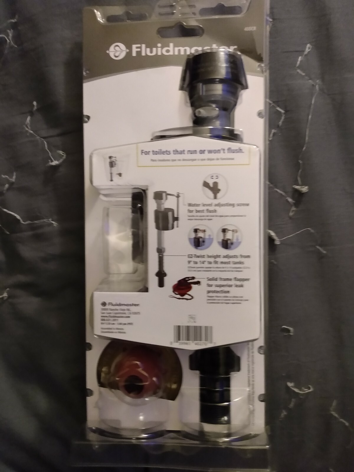 Fluidmaster Universal 400cr Toilet Fill Flush Valve and Flapper Repair