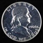 1960 Franklin Half Dollar PR Proof 90% Silver Coin US Mint