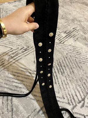 Maje Suede black embellished wrap belt NWT | eBay UK display picture 1