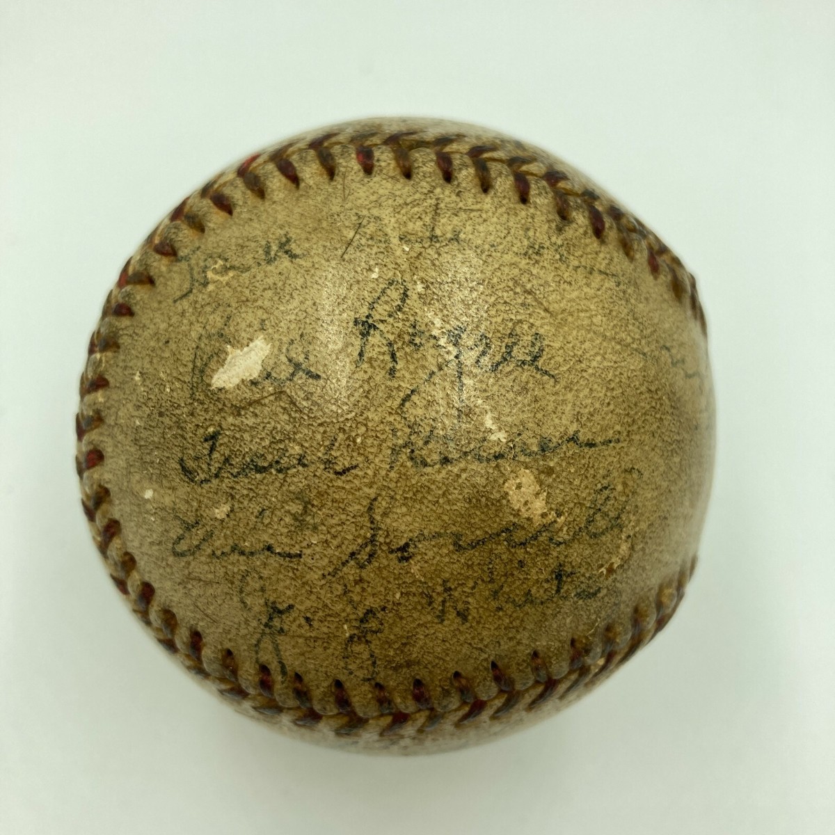 1935 Detroit Tigers World Series Champs Team Signed Baseball PSA