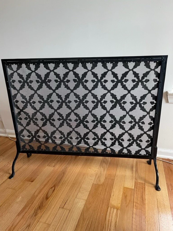 Винтажный французский кантри черный декоративный камин экран испанский стиль - Изображение 2 из 4